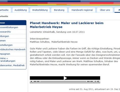Planet Handwerk - Audio-File