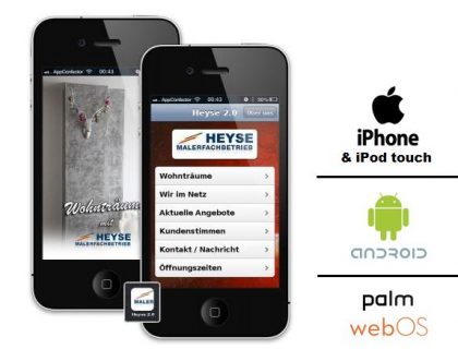 So sieht die Maler HEYSE App aus