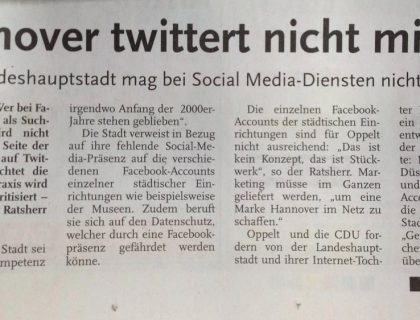 Hannover sagt nein zu Social Media