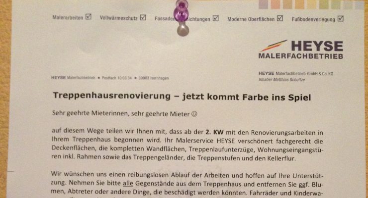 Social Media - Online trifft offline @ Maler Hannover Heyse Malerarbeiten Treppenhaus