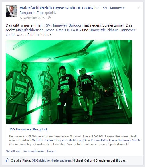 Einmaliger Spielertunnel - Die Hannover Recken rocken richtig! 