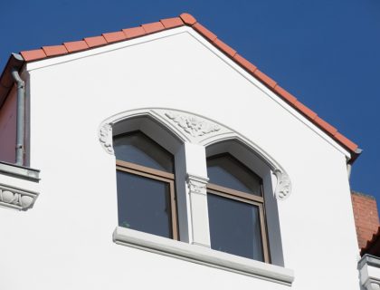 Details der sanierten Fassade
