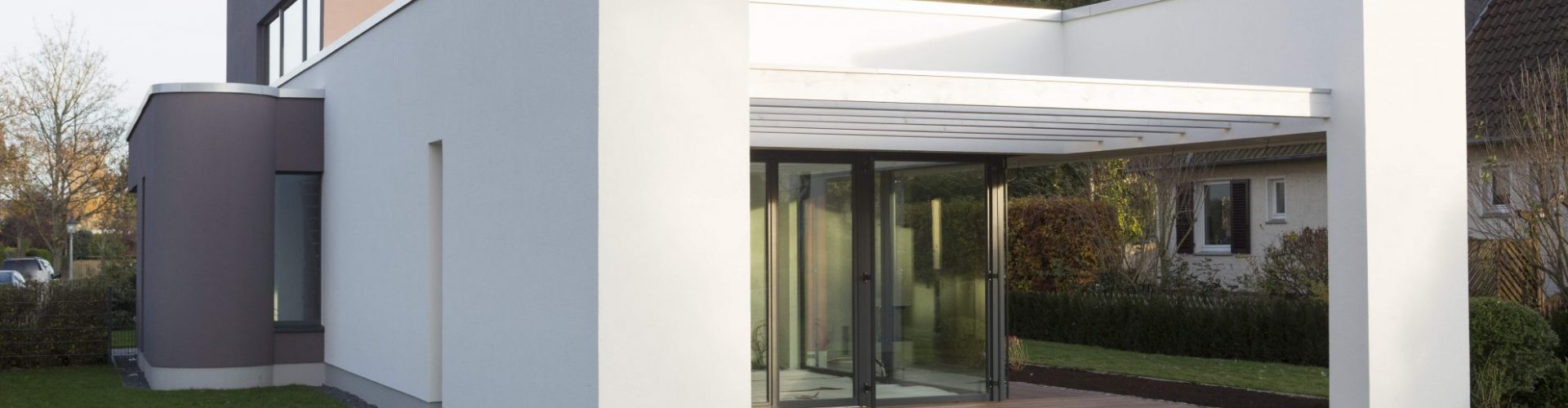 Baushaus Fassade Waermedaemmung Architektenhaus