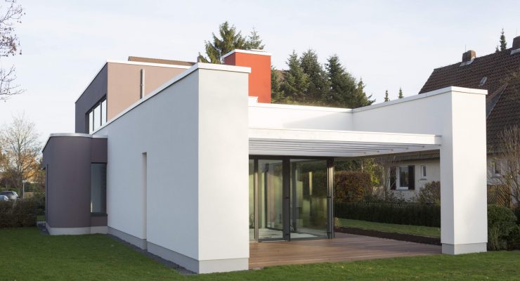 Baushaus Fassade Waermedaemmung Architektenhaus