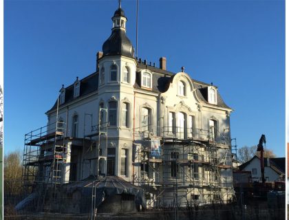 Sachs Raumwerkstatt / Restaurierung / Villa Raab / Fassadensanierung / Sandstrahlarbeiten / Denkmalpflege / Alsfeld / Fulda / Gießen