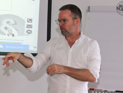 Social Media Marketing im Handwerk - Malermeister Matthias Schultze auf dem Geroldseck-Seminar in Biberach-Prinzbach