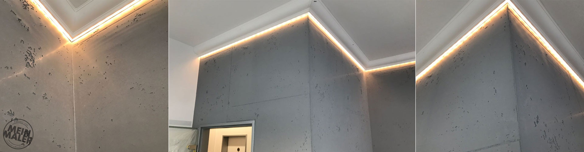 Sichtbeton Betonschalungsfuge Stuck NMC Homedecor Betonoptik LED Lichtdesign 08