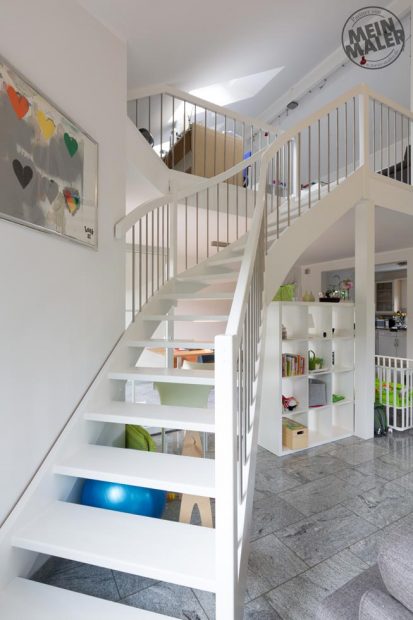 Treppe weiss lackiert Referenz Lieblingsmaler Hannover
