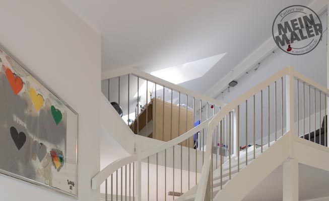 Treppe weiss lackiert Referenz Lieblingsmaler Hannover