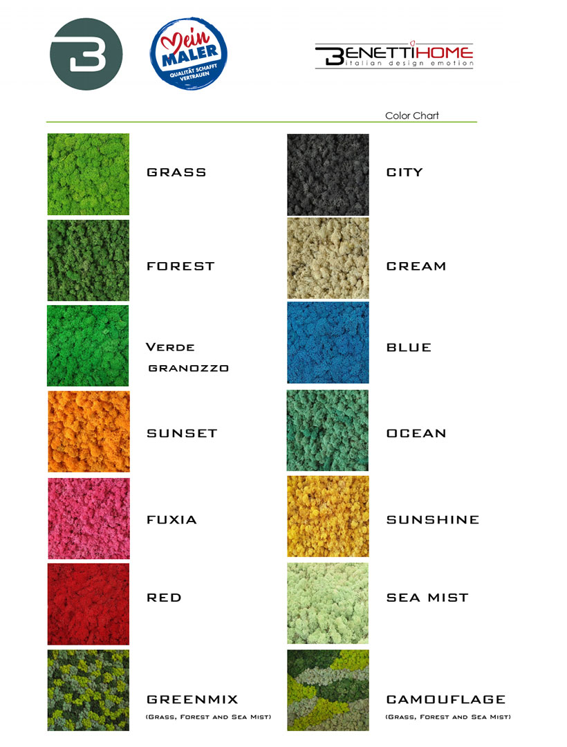 BenettiHome Italian Design Emotion Color Chart 2020