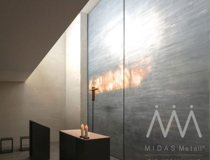 MIDAS Metall Metalloptik Oberflächen Metall Echtmetallhaut Zink Door Echtmetall Design Hannover