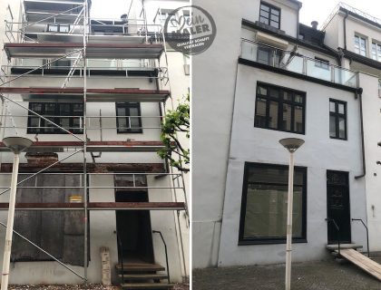Fassadensanierung Hamburg Fassadenbeschichtung Fassade Rueckseite