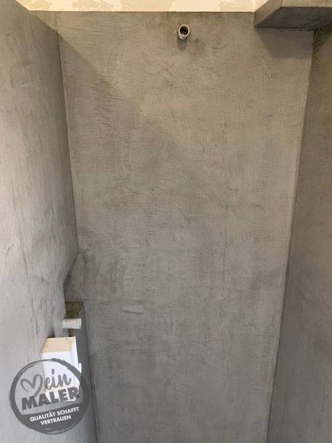Fugenlose Kreativtechnik im Bad mit betonPure Mikrozement 3