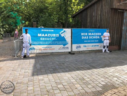 Baustellenwerbung Hannover Maler Heyse Zoo Hannover