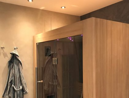 Sauna Wellness Zuhause Badgestaltung Badgestalter Flaeming Malerei Mein Maler Potsdam Michendorf Treuenbrietzen