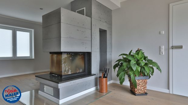 Betonoptik Kamin Hannover Kirchrode Maler Spachteltechnik Wandgestaltung 01