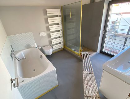 Badezimmer in Betonoptik Marmoroptik vom Lieblingsmaler in Braunschweig Gesamt