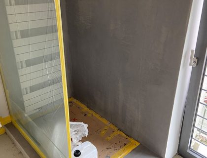 Badezimmer in Betonoptik Marmoroptik vom Lieblingsmaler in Braunschweig Spachteln 2