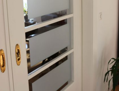 Schiebetuer Lackieren weiss Verglasen Treuenbrietzen