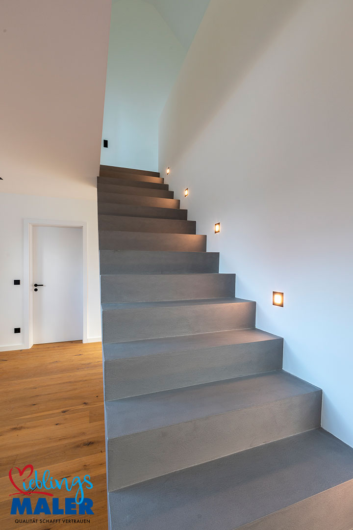 Betonoptik Treppe fugenlos Maler Hannover Wedemark 05l