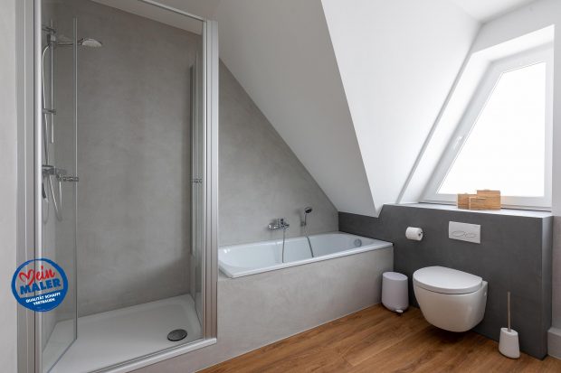 Badezimmer renovieren fugenlos Betonoptik Frescolori Wedemark Hannover 11
