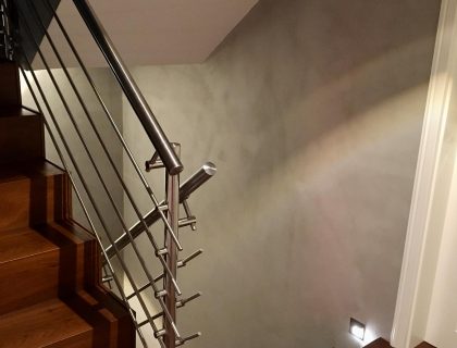 Wandgestaltung Treppenhaus Fugenlos Spachteltechnik Betonoptik Melle Maler 01