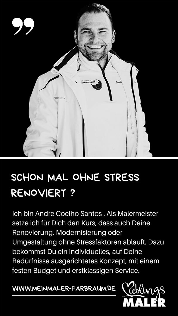 Malermeister Andre Coelho Santos Renovieren ohne Stress