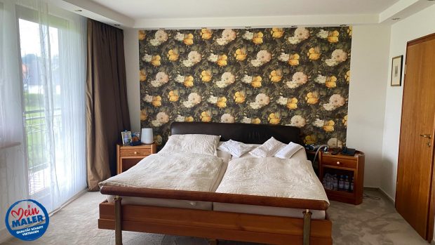 Mustertapete Schlafzimmer Tapezierarbeiten Maler Sachs Baudekoration Lauterbach Fulda 01