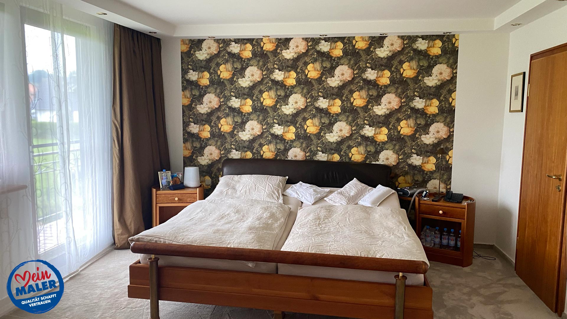 Mustertapete Schlafzimmer Tapezierarbeiten Maler Sachs Baudekoration Lauterbach Fulda 01