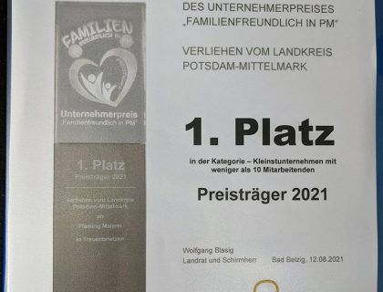 Unternehmerpreis 2021 Familienfreundlich in Potsdam Mittelmark 03