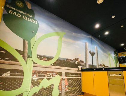 Fototapete Badezimmer Damen WC Bad Iburg Baumwipfelpad