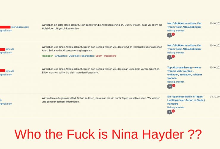 Nina Hayder kommentiert - Who the fuck is Nina Hayder