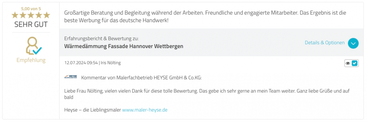 Kundenbewertung Malerarbeiten Hannover- Service Handwerker Kundenbewertung Malerarbeiten Hannover- Service Handwerker