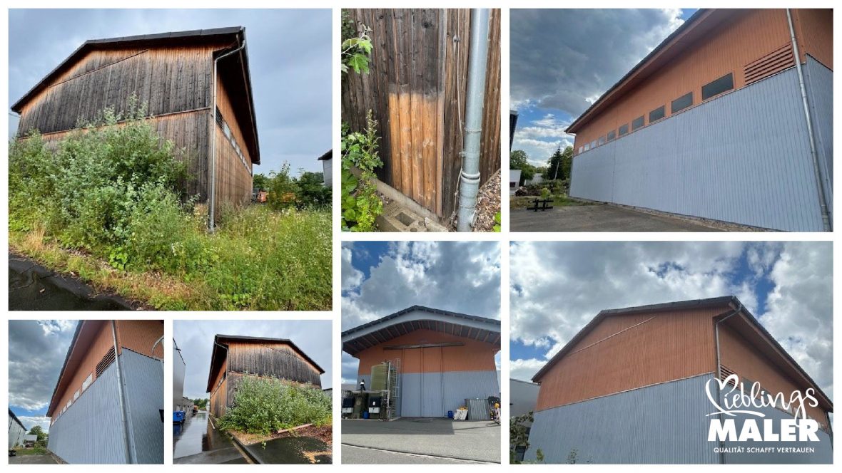 Sanierung der Holzfassade am TBL Salzlager in Leverkusen 1 Holzfassade am TBL Salzlager in Leverkusen